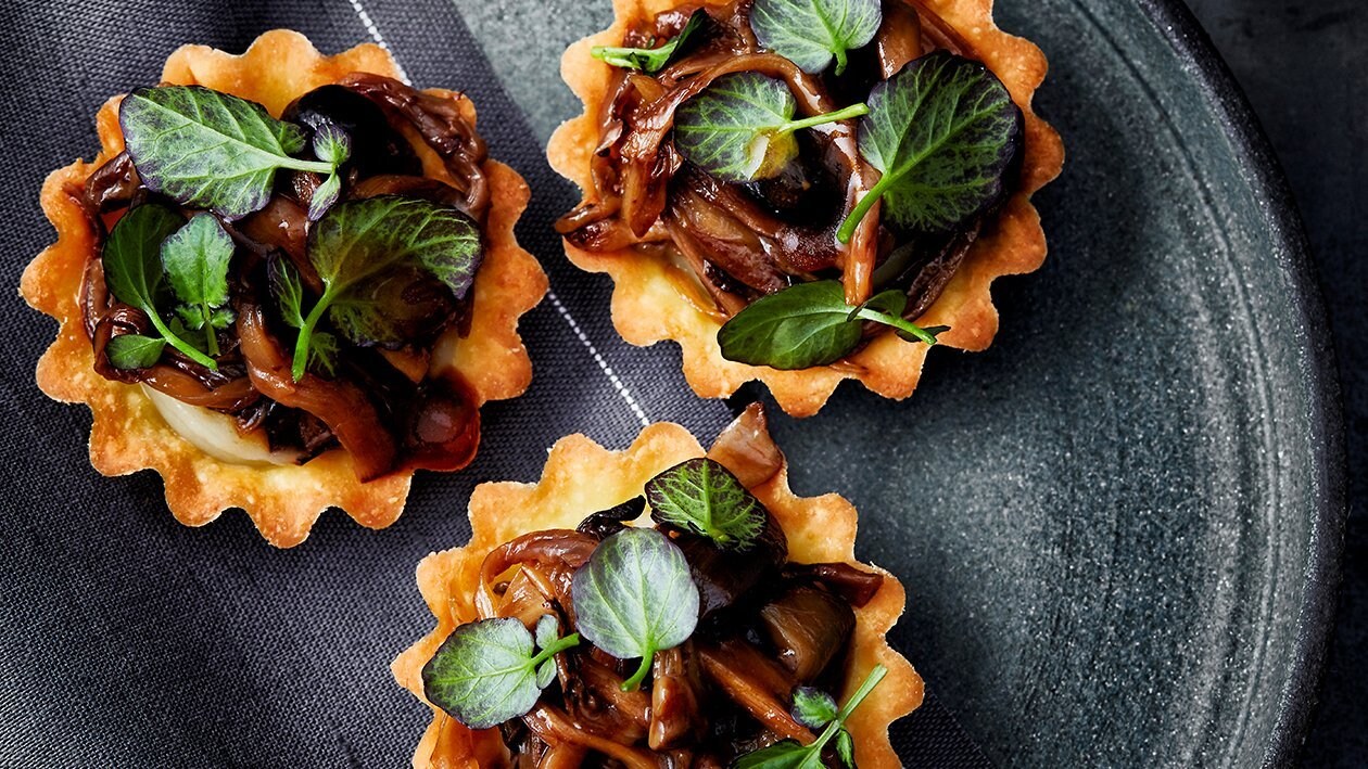 Tartaletas con setas, tupinambo y ajo negro – - Receta - UFS Tartaletas con setas, tupinambo y ajo negro – - Receta - UFS