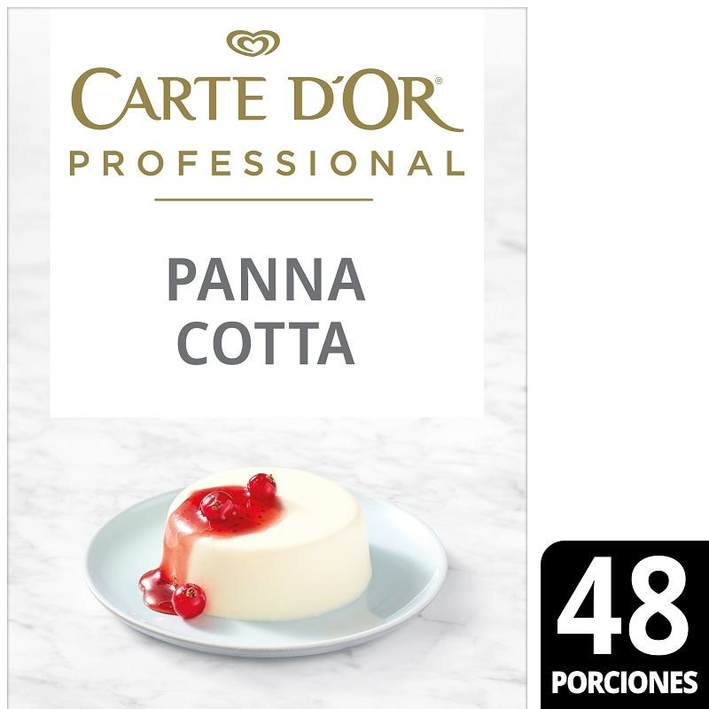 Carte d’Or Panna Cotta deshidratada sin gluten 48 raciones - Panna Cotta Carte d’Or, elegido Nº1 por chefs en Italia, un postre clásico y versátil en tu carta o menú