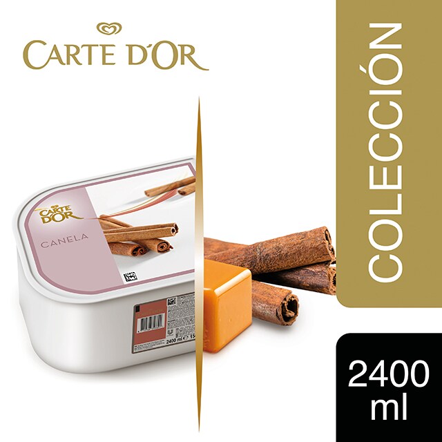 Helado de Canela con crujiente de caramelo Carte d'Or 2,4L - Incluir un buen helado como el de Canela con crujiente de caramelo transforma el postre en una experiencia inolvidable. La gama Carte d’Or está diseñada para aportar versatilidad, conveniencia y estructura a tus postres, controlando tu rentabilidad.