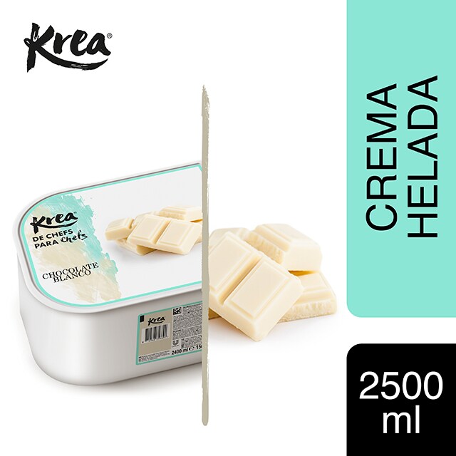 Helado de Chocolate Blanco Krea 2,5L - La gama de Helados KREA, exclusiva de Restauración, te ofrece sabores sorprendentes como Chocolate Blanco para crear platos originales.