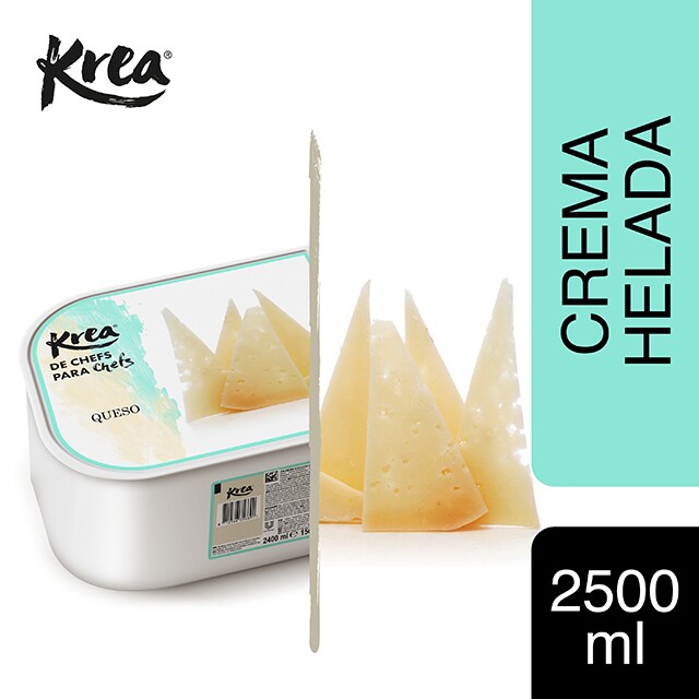 Helado de Queso Krea 2,5L - La gama de helados Krea, exclusiva de restauración, te ofrece sabores sorprendentes como el de Queso para crear platos originales