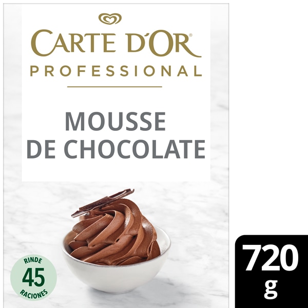 Mousse Chocolate Carte d'Or Sin Gluten 45 raciones - Mousse de Chocolate Carte d’Or es elegido número 1 por Chefs en España el mejor Mejor mousse de chocolate del mercado*