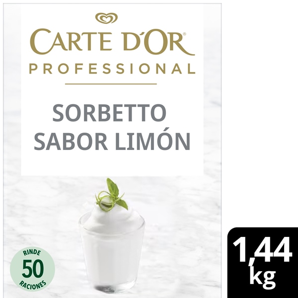 Sorbete de Limón Carte d'Or Sin Gluten 50 raciones - 