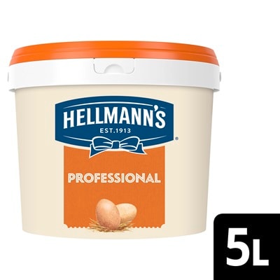 Hellmann’s Professional sin gluten cubo 5L - Hellmann’s Professional, sabor intenso y estabilidad superior en multitud de usos.