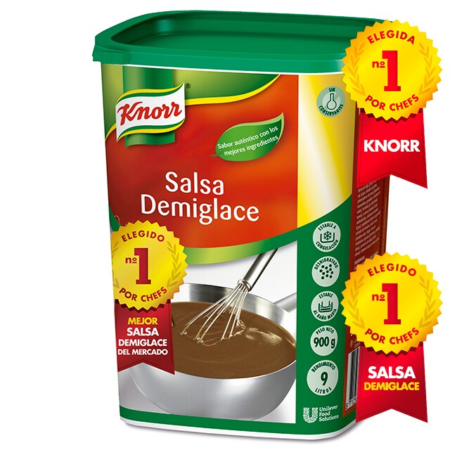 Knorr Salsa Demiglace deshidratada para carnes bote 900g - Demiglace Knorr, elegida la mejor salsa Demiglace del mercado*. Porque la mejor salsa empieza siempre con una buena base