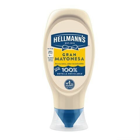 Mayonesa Hellmann's bocabajo 430ml Sin Gluten