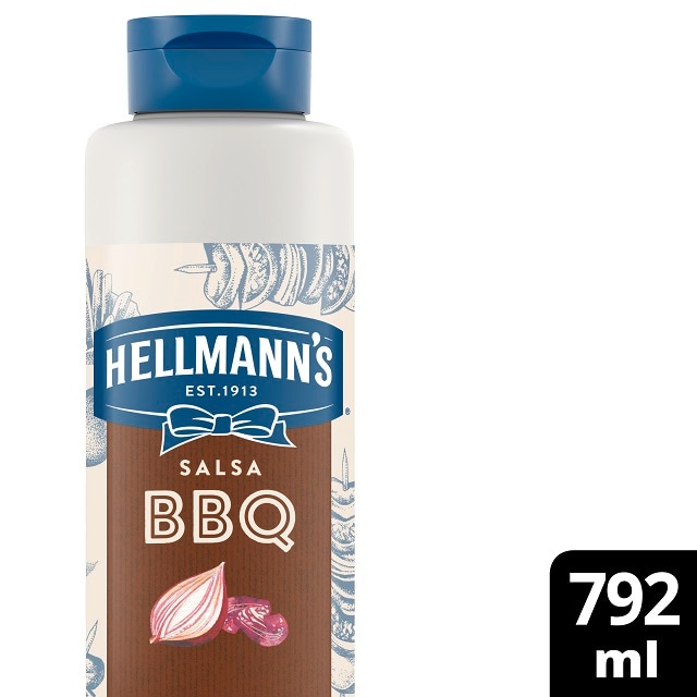 Salsa Barbacoa Dulce Hellmann's botella 792ML Sin Gluten - Salsa Especial Barbacoa Dulce Hellmann’s. Nuevos sabores en un práctico envase