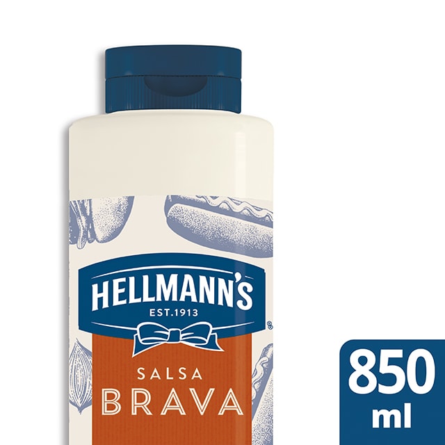 Salsa Brava Hellmann's botella 850ML Sin Gluten - Salsa Especial Brava Hellmann’s. Nuevos sabores en un práctico envase