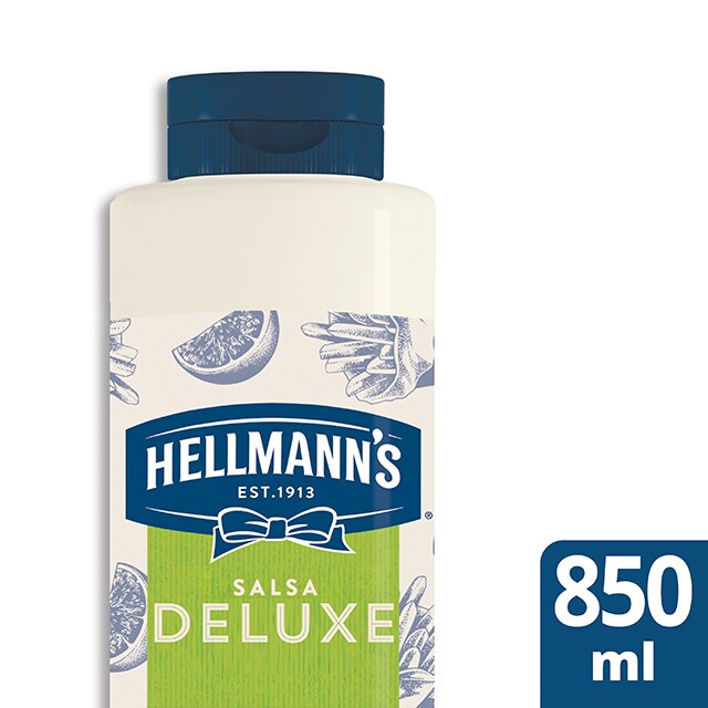 Salsa Deluxe Hellmann's botella 850ML - Salsa Especial Deluxe Hellmann’s. Nuevos sabores en un práctico envase