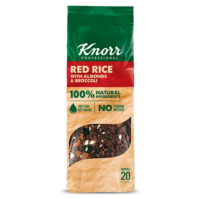 Knorr Arroz Rojo 550g - Súper Ensaladas Knorr Arroz Rojo, mezclas con ingredientes 100% naturales, ideales para crear platos nutritivos y atractivos