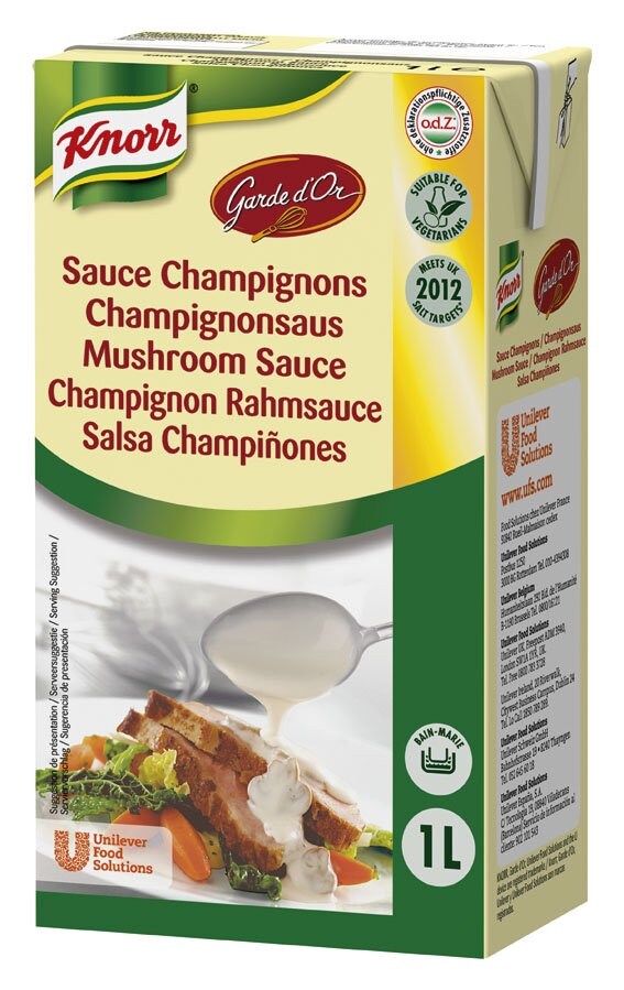 Knorr Garde D'Or Salsa Champiñones líquida lista para usar brik 1L - 