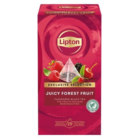 Té Negro Lipton Frutos del Bosque, Caja con 25 sobres -