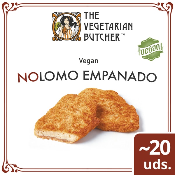 The Vegetarian Butcher NoLomo empanado - Cocinado sencillo y versátil, similar a la carne animal y elaborado a partir de soja no modificada genéticamente.