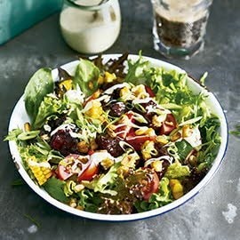 American BBQ beef salad