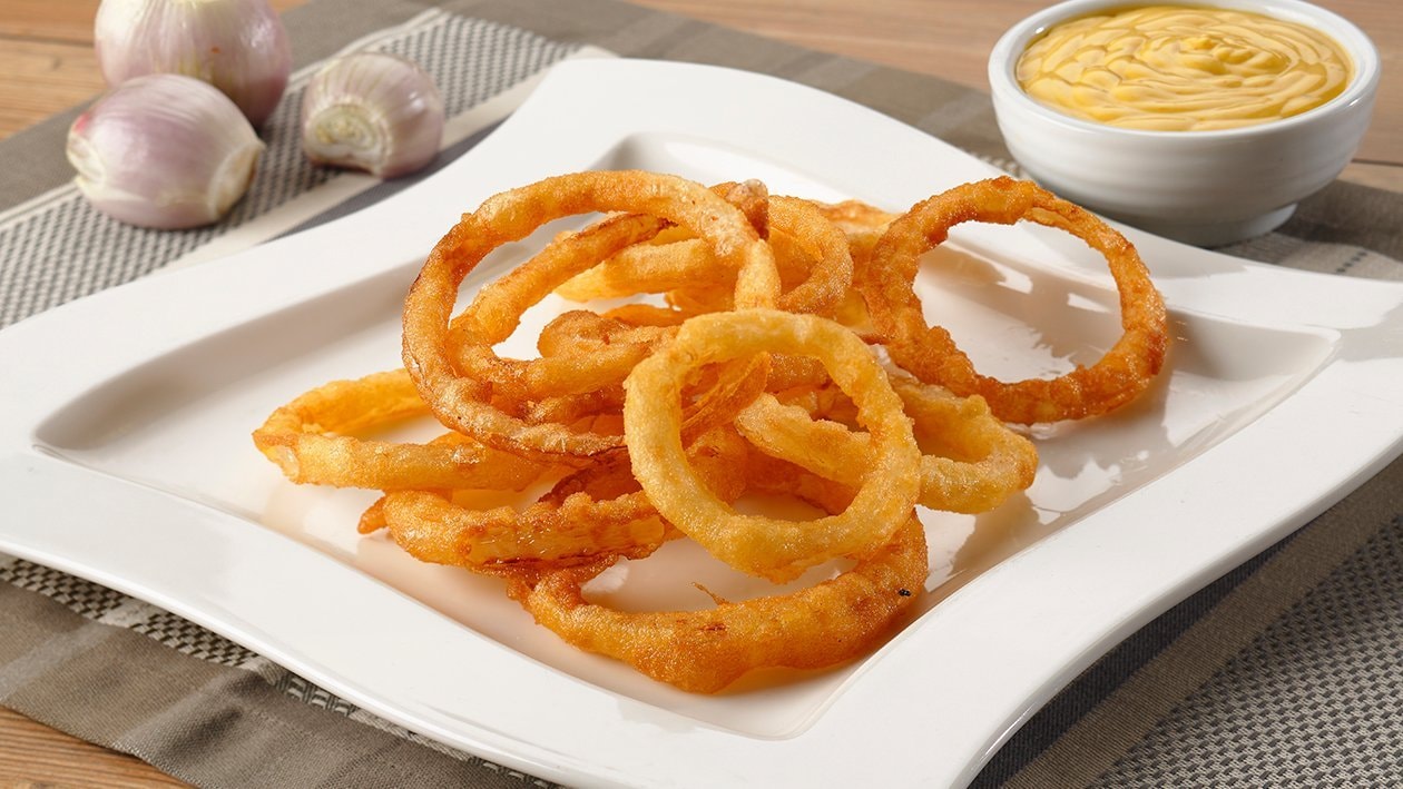 Aritos de cebolla rebozados en tempura – - Receta - UFS