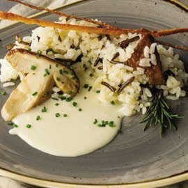 Arroces salteados y queso de cabra sin gluten Arroces salteados y queso de cabra sin gluten