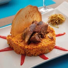 Arroz con pato y setas