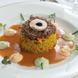 Arroz con rabo de toro desmigado