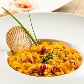 Arroz con zamburiñas Arroz con zamburiñas