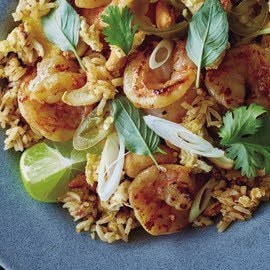 Arroz frito con gambas y pollo Arroz frito con gambas y pollo