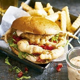 Beer battered soft shell crab sandwich Beer battered soft shell crab sandwich
