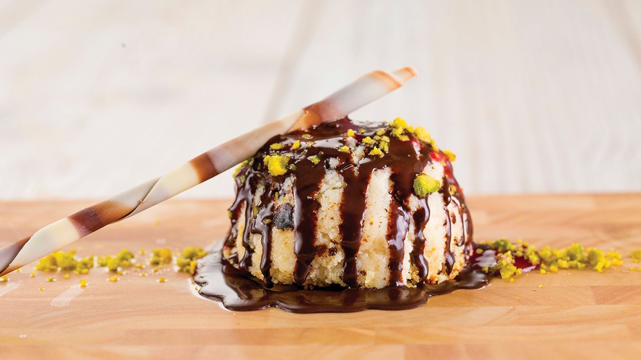 Bola de cheesecake con chocolate crujiente y pistacho – - Receta - UFS Bola de cheesecake con chocolate crujiente y pistacho – - Receta - UFS