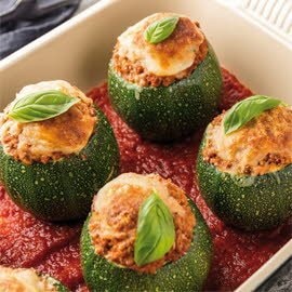 Calabacines rellenos de NoCarne Calabacines rellenos de NoCarne