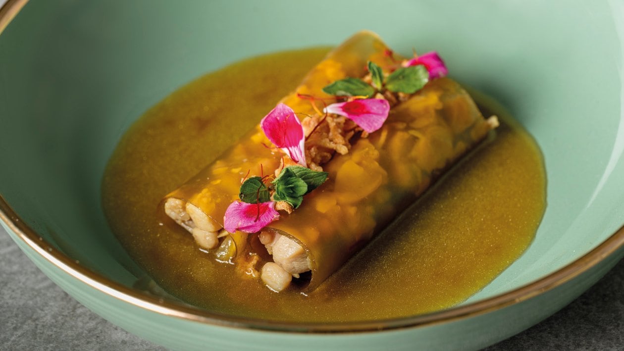 Canelones de pollo en pepitoria – - Receta - UFS