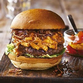 Chipotle mac 'n' cheese beef burger Chipotle mac 'n' cheese beef burger
