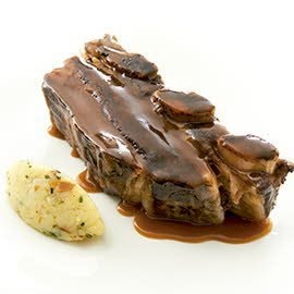 Costillar de ternera a baja temperatura con puré de patata Costillar de ternera a baja temperatura con puré de patata