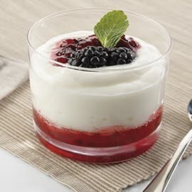 Crema sabor yogur con frutas del bosque Crema sabor yogur con frutas del bosque