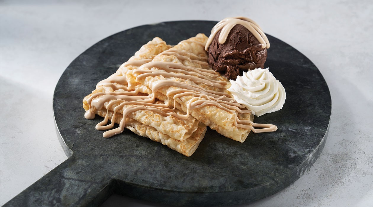 Crepes de Nocilla con helado de chocolate negro – - Receta - UFS