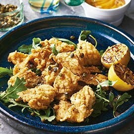 Crispy squid with smoked chilli alioli Crispy squid with smoked chilli alioli