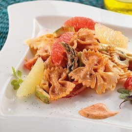 Ensalada de pasta con cítricos y aliño de yogur Ensalada de pasta con cítricos y aliño de yogur