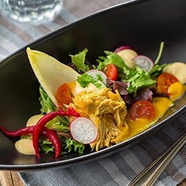 Ensalada de pollo escabechado sin gluten Ensalada de pollo escabechado sin gluten