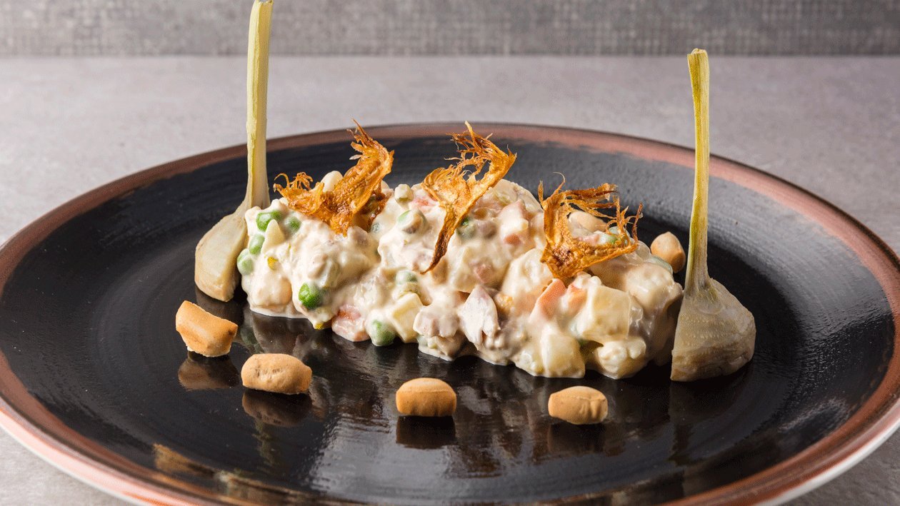 Ensaladilla Rusa con Alcachofas del Prat de Salva García – - Receta - UFS Ensaladilla Rusa con Alcachofas del Prat de Salva García – - Receta - UFS