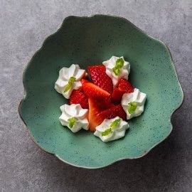 Fresas con nata de coco