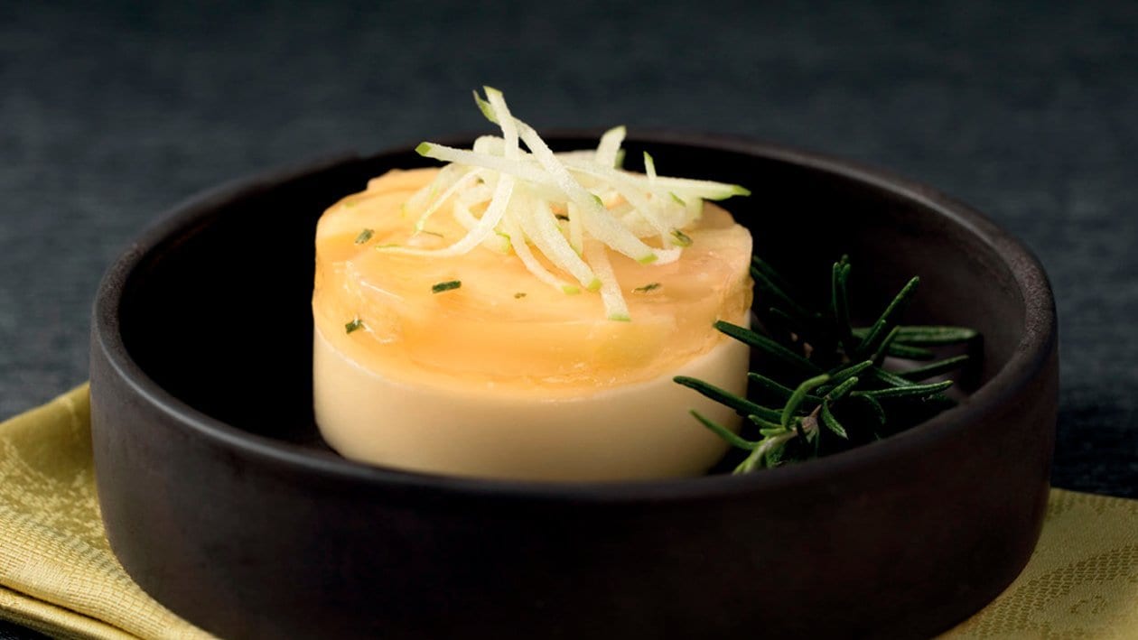 Gelatina de manzana con sidra y queso cremoso – - Receta - UFS