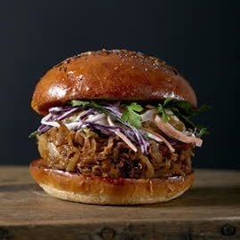 Hamburguesa de carne de cerdo en tiras Hamburguesa de carne de cerdo en tiras