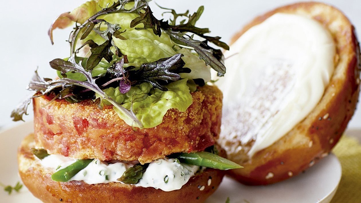 Hamburguesa de tomate y pimiento rojo – - Receta - UFS