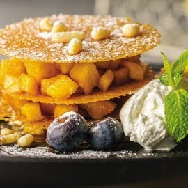 Milhojas de manzana y chantilly de bergamota sin gluten Milhojas de manzana y chantilly de bergamota sin gluten