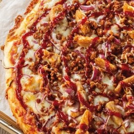 Pizza barbacoa vegetariana Pizza barbacoa vegetariana