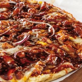Pizza de NoPollo al teriyaki Pizza de NoPollo al teriyaki