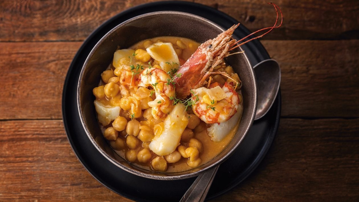 Potaje de vigilia, miso, gambón y bacalao – - Receta - UFS