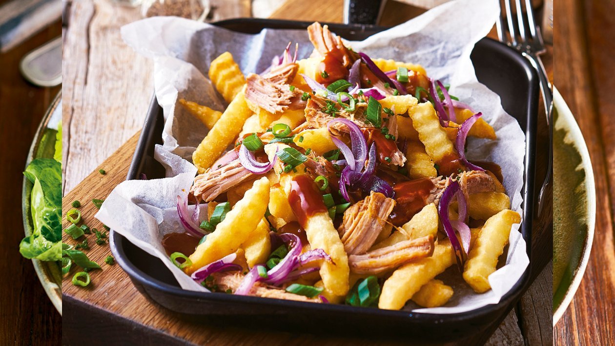 Patatas fritas con carne de cerdo mechada – - Receta - UFS
