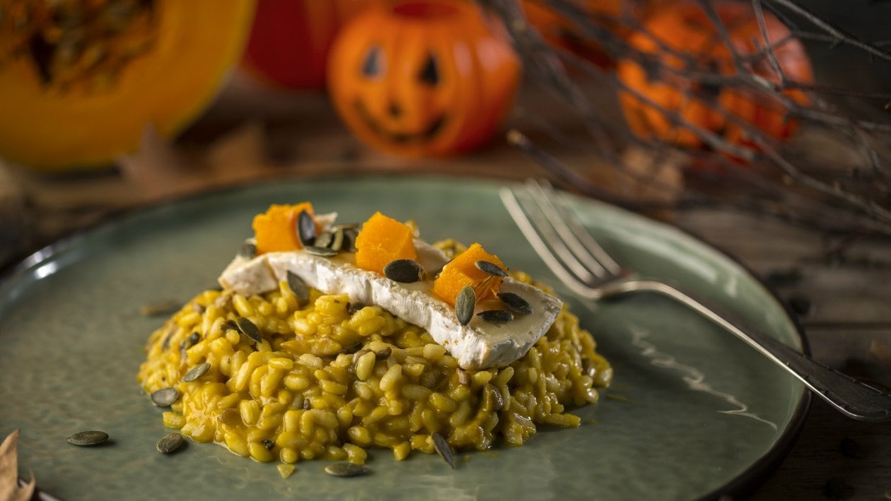 Risotto de calabaza asada, semillas y queso untuoso – - Receta - UFS