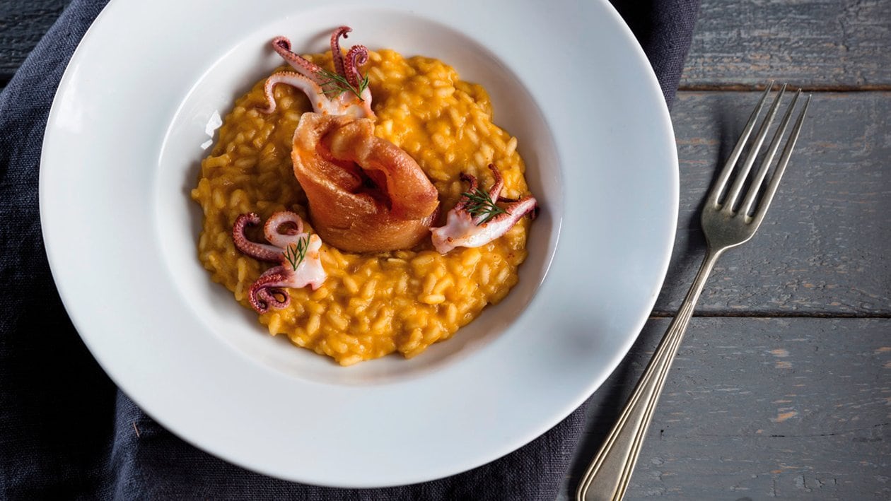 Risotto de oreja de cerdo y calamar – - Receta - UFS