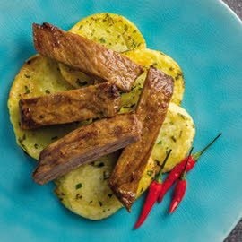 Secreto marinado al horno