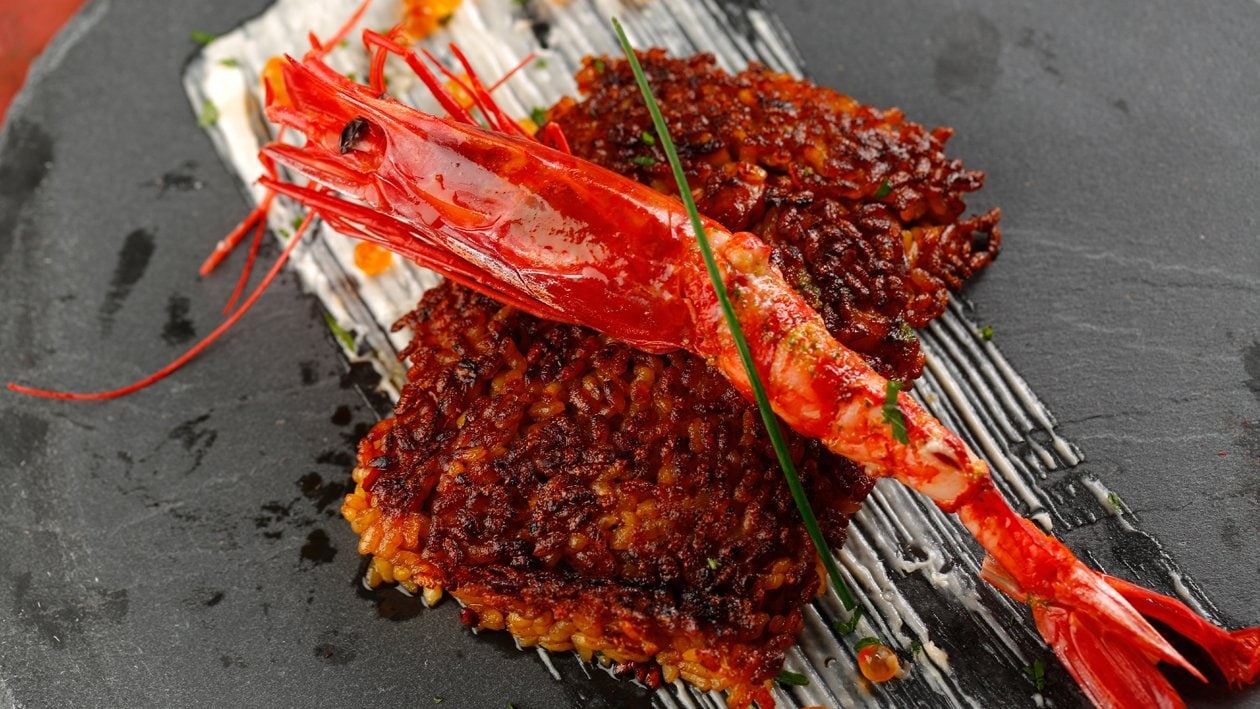 Socarrat de arroz abanda con carabineros – - Receta - UFS