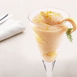 Sorbete de limón, zanahoria y jengibre